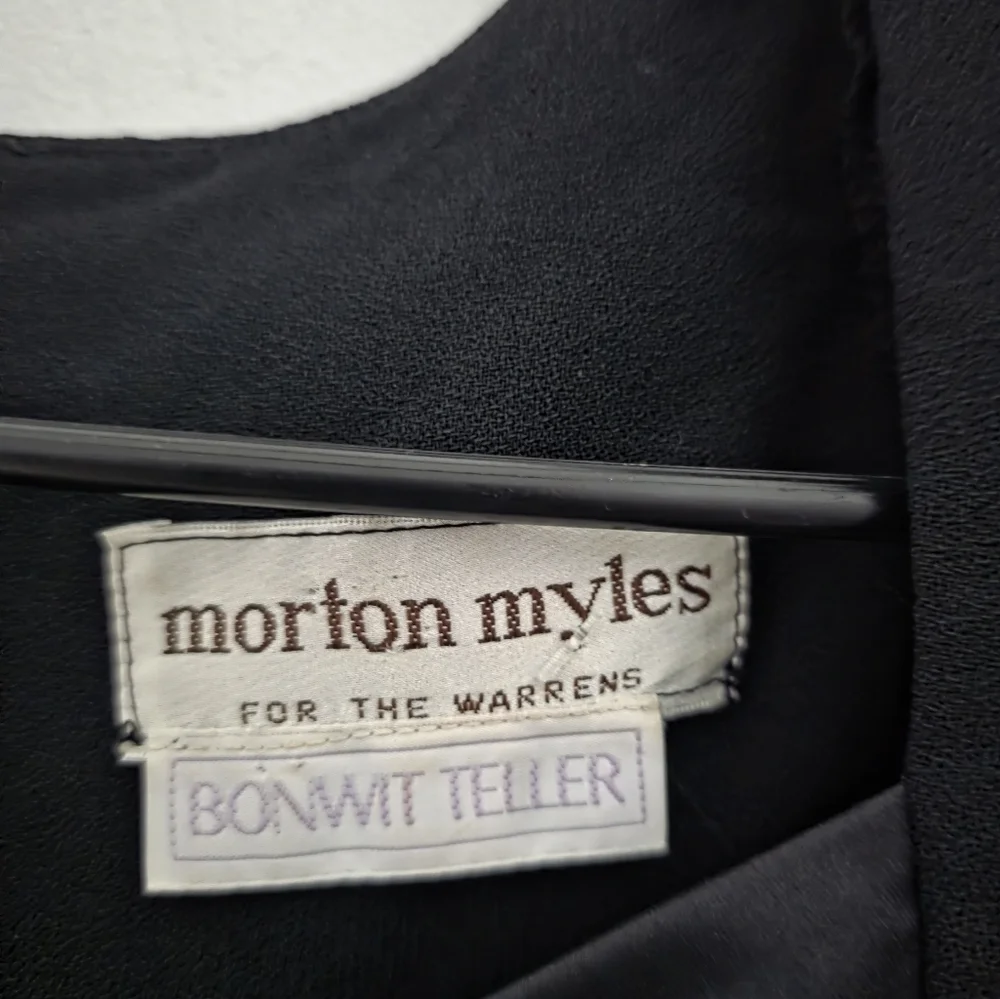Morton Myles for The Warrens Elegant Black Vintage Dress Size 8 - Picture 3 of 5
